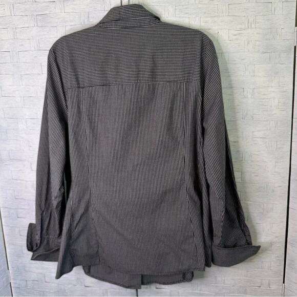 LANE BRYANT Black & white Button Down Blouse plaid business, casual, plus size - Picture 2 of 7